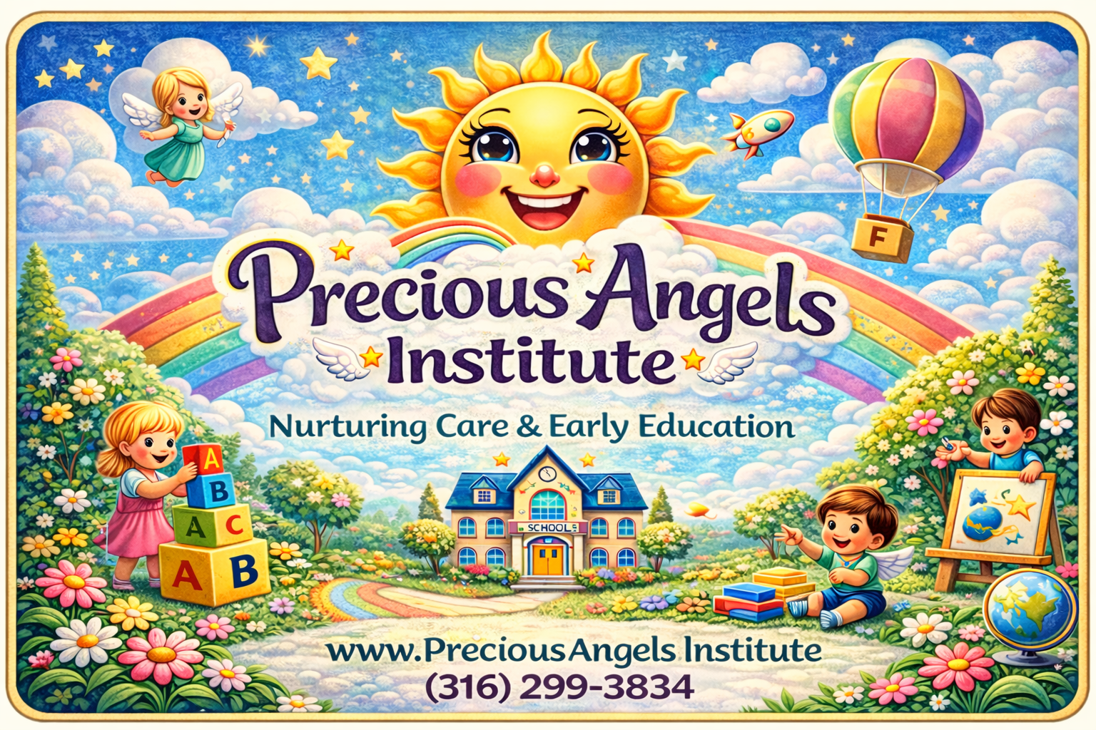 Precious Angels Institute Business Card